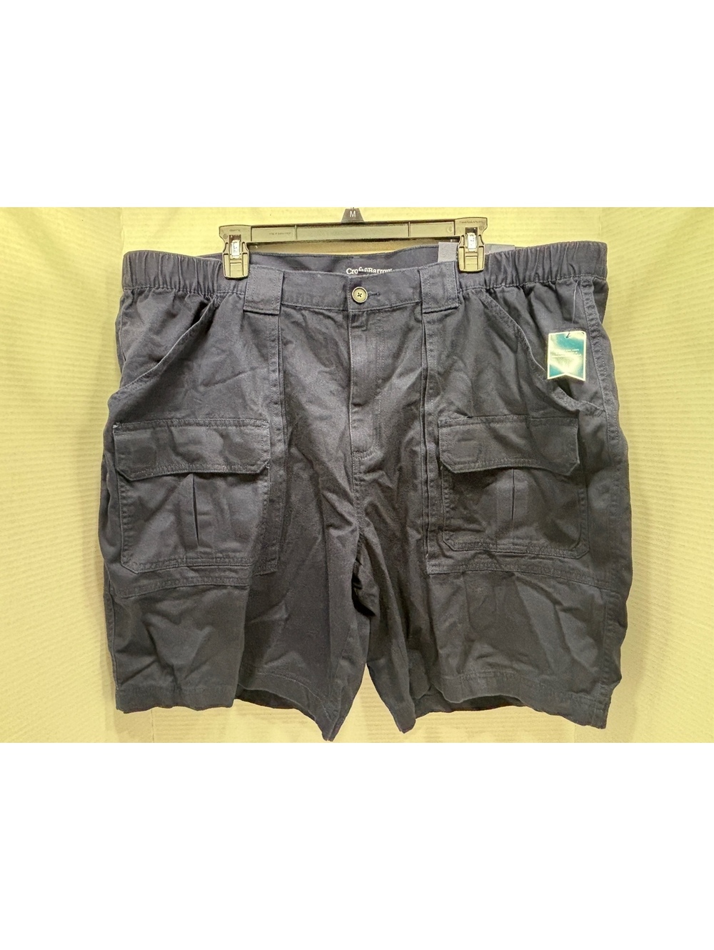Croft & Barrow side-elastic cargo shorts navy